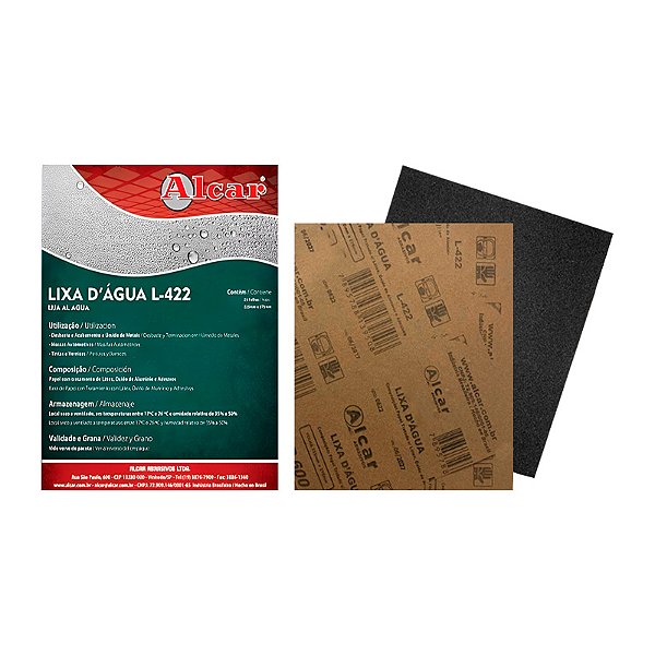 LIXA D'ÁGUA ALCAR L422 C/25 - GRÃO 150