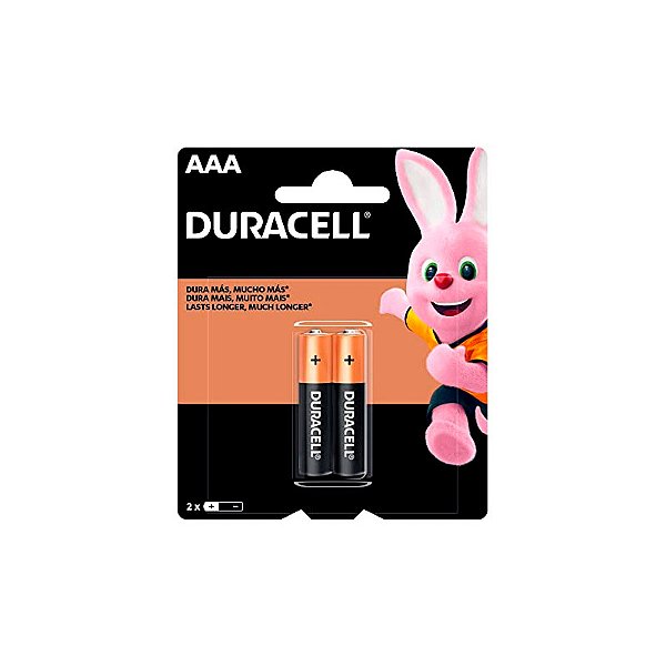 PILHA PALITO DURACELL ALCALINA AAA COM 2 UNIDADES