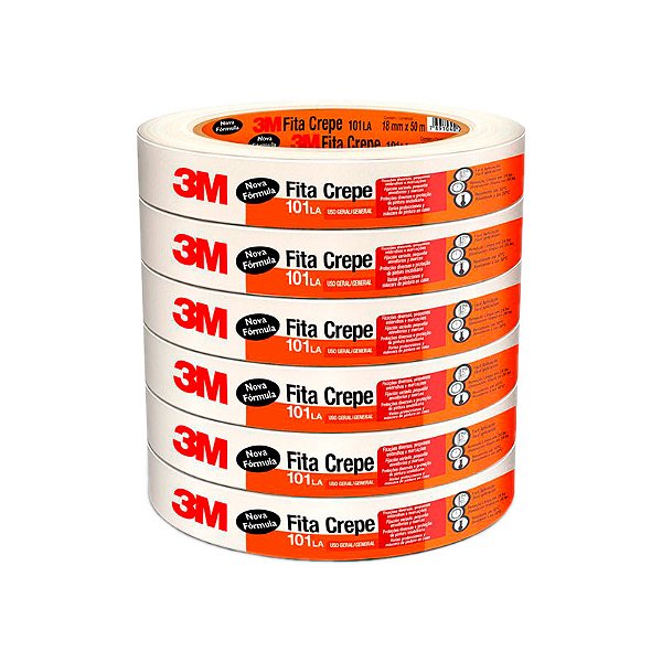FITA CREPE 3M™ 101LA 18MM X 50M