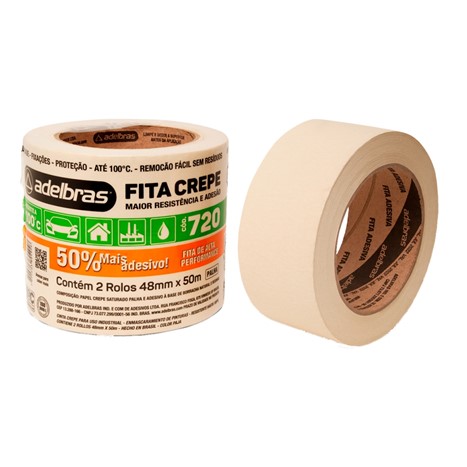 FITA CREPE ADELBRAS 720 48MM X 50M