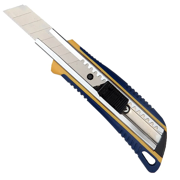 ESTILETE BRASFORT 18MM EMBORRACHADO RETRÁTIL