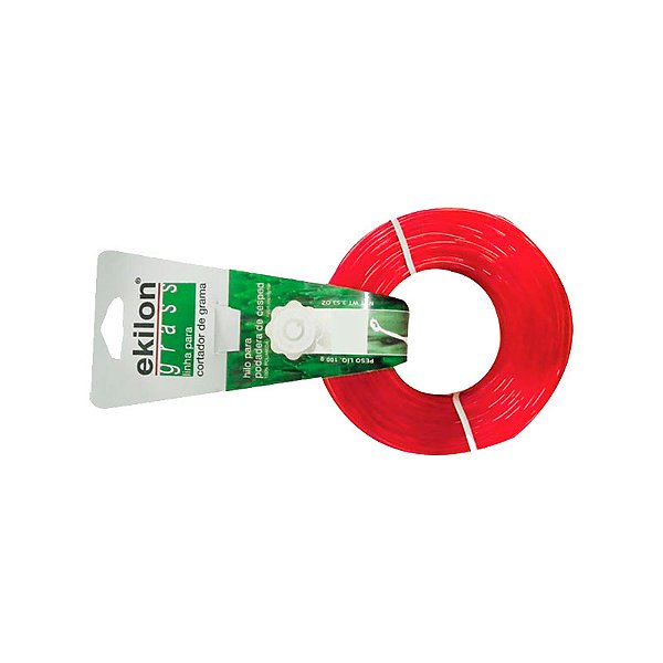 FIO PARA APARADOR DE GRAMA VERMELHO 1,6MM X 43M EQUIPESCA