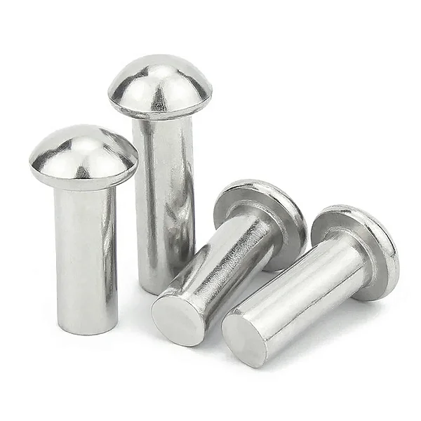 REBITE MACIÇO INOX COM 10 UNIDADES