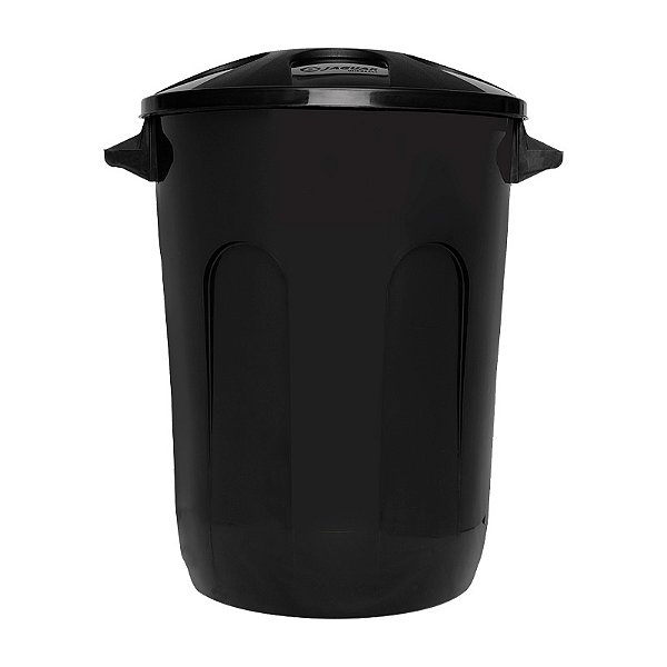 CESTO FECHADO C/ TAMPA PRETA 30L 3078