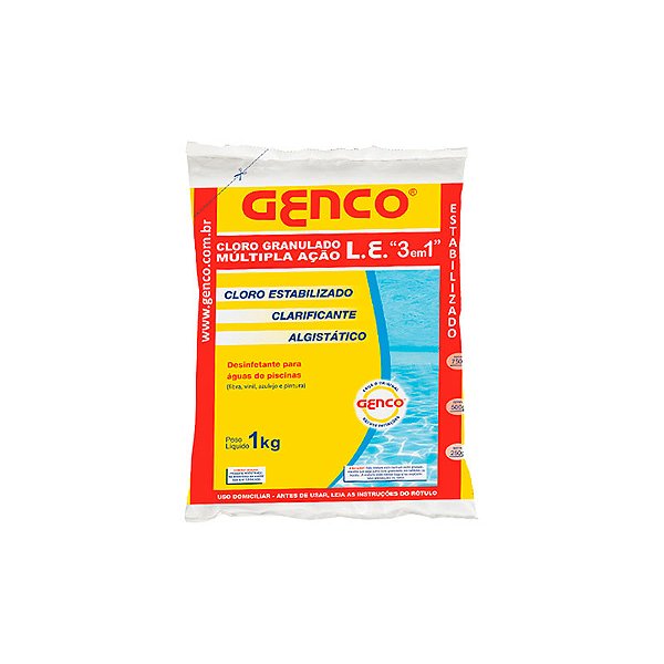 CLORO GRANULADO L.E 01 1KG GENCO