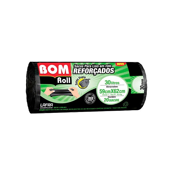 SACO PARA LIXO BOM RL. REF. 30L C/20-36