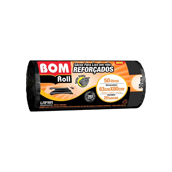 SACO PARA LIXO BOM RL. REF. 50L C/20-37