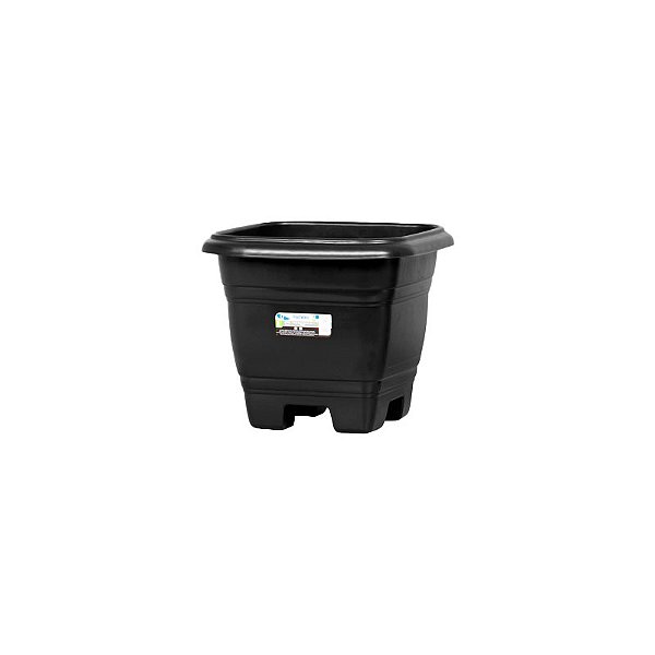 VASO PLASTICO QUADRADO N35 PRETO