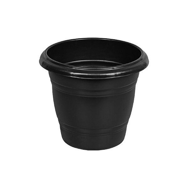 VASO PLASTICO REDONDO N28 PRETO