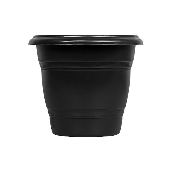 VASO PLASTICO REDONDO N35 PRETO