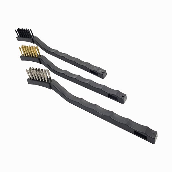 JOGO ESCOVA MANUAL AÇO COM CABO PEQUENO 3PÇ MTX