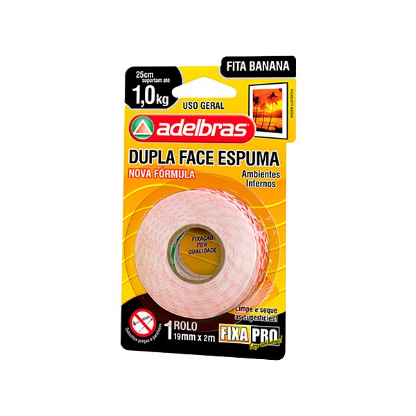 FITA DUPLA FACE ESPUMA ADELBRAS 19X2,0 FXPRO