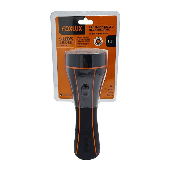 LANTERNA RECARREGAVEL 5 LEDS FOXLUX 4406
