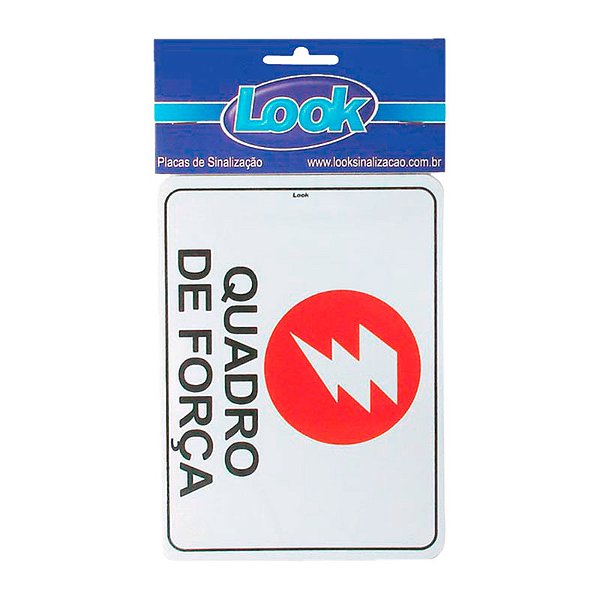 PLACA DE SINALIZAÇÃO QUADRO DE FORÇA 15X20