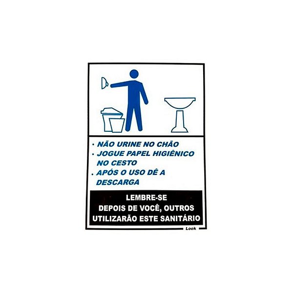 PLACA DE SINALIZAÇÃO SANITARIO EDUCATIVO M