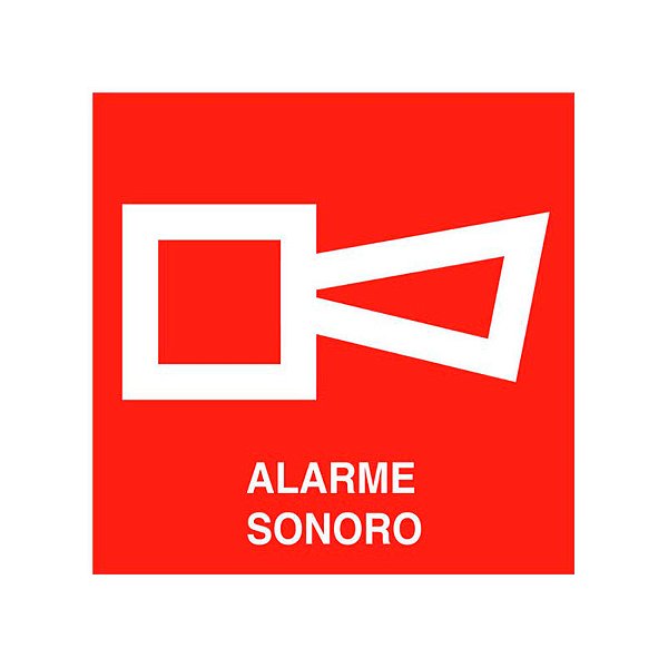 PLACA DE SINALIZAÇÃO ALARME SONORO
