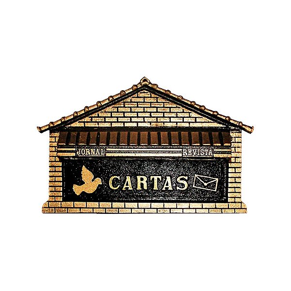 CAIXA CARTA ALUMINIO CHAPA PRETO/OURO