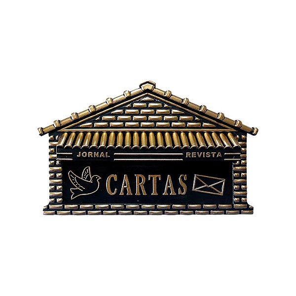 CAIXA CARTA PVC/CHAPA PRETO/OURO 8P