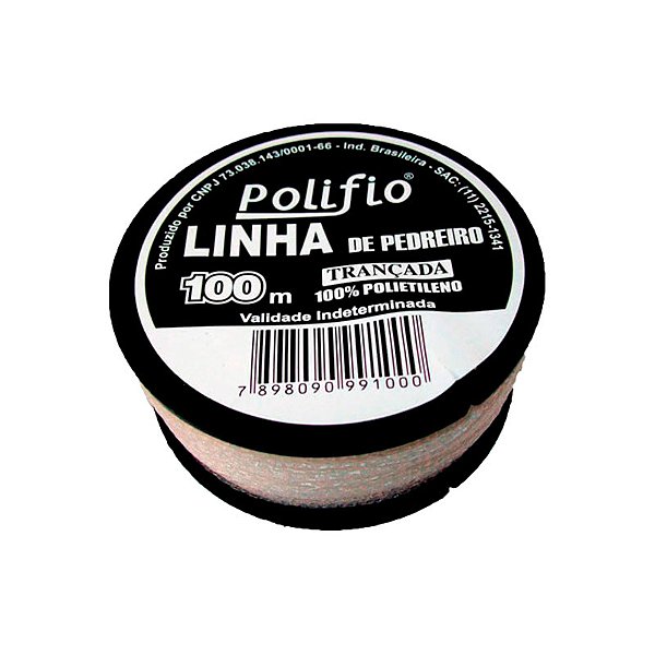 LINHA PARA PEDREIRO POLIFIO TRANÇADA C/100M