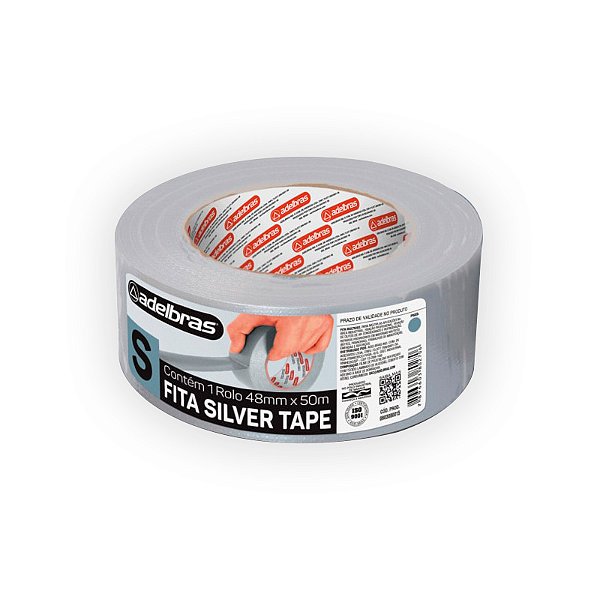 FITA ADESIVA SILVE TAPE ADELBRAS PRATA 48MMX50M