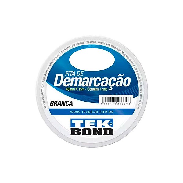 FITA DEMARCAÇÃO DE SOLO TEK BOND 48X15M BRANCA