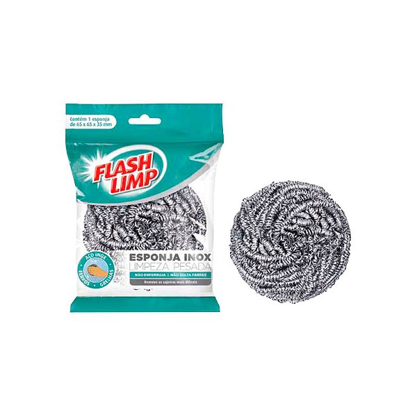 ESPONJA BOM AÇO FLASH LIMP EA1409