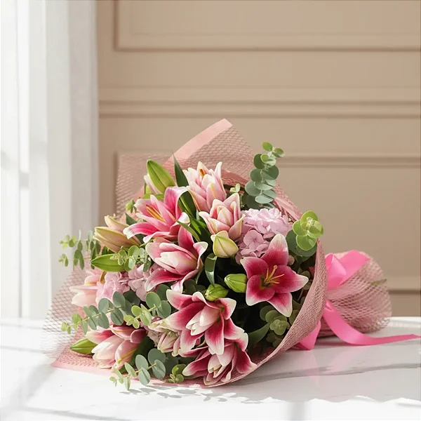 Buque Luxo com Lírio Dobrado