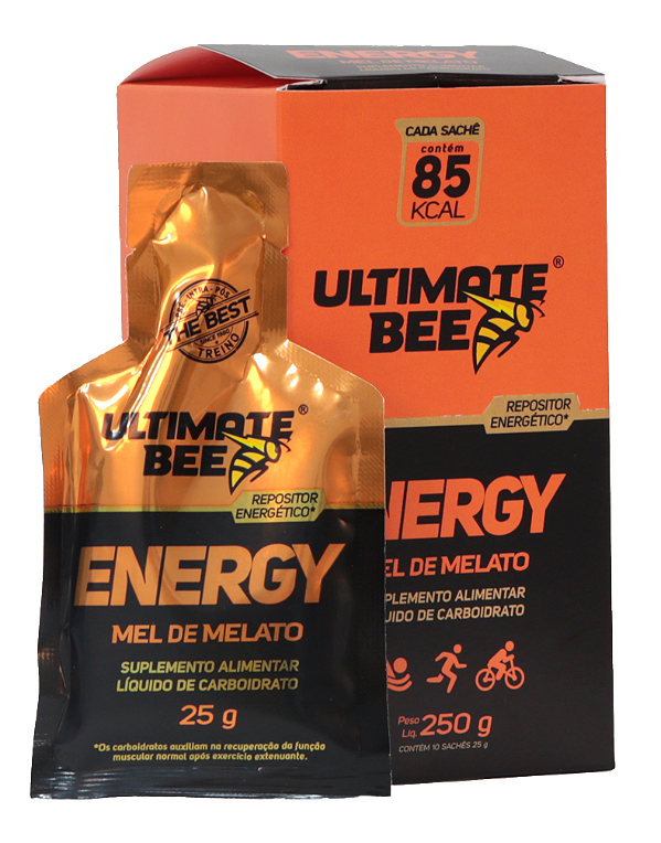 MEL DE MELATO ENERGY SUPLEMENTO ALIMENTAR DE CARBOIDRATO - DISPLAY 10 UN.