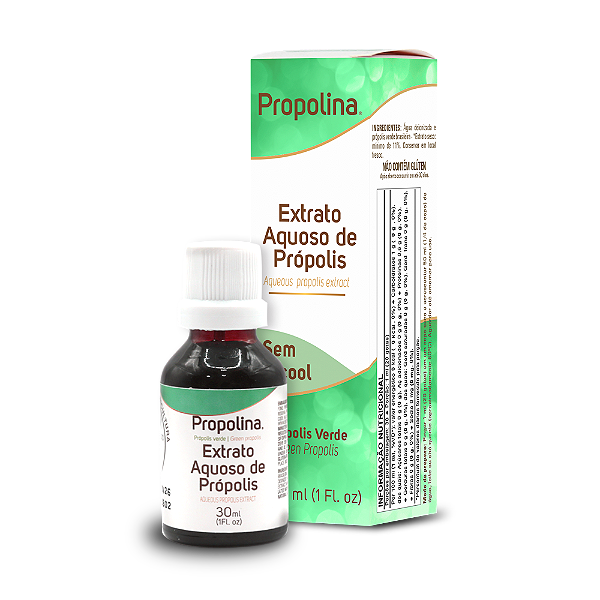 PROPOLINA 11% - EXTRATO AQUOSO DE PRÓPOLIS VERDE - 30ML (SEM ÁLCOOL)