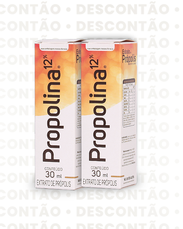 2 UNIDADES - PROPOLINA 12% - EXTRATO DE PRÓPOLIS - 30ML