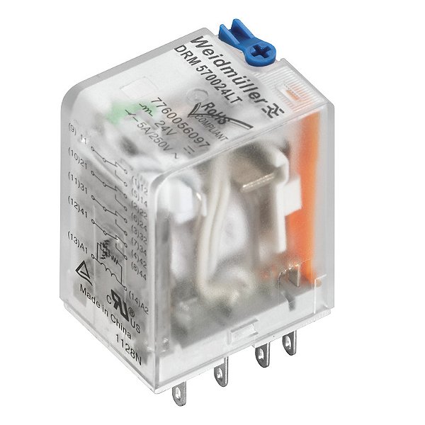 Rele Com Led E Tester Drm270048Lt/2Co/48Vdc 7760056070 Weidmuller Conexel