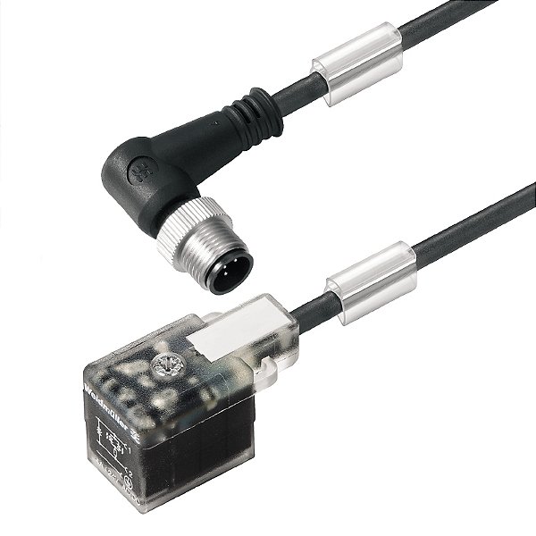 Cabo Com Conector P/ Valvula Sail-Vsb-M12W-3.0U 1857700300 Weidmuller Conexel
