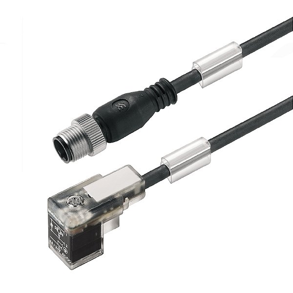 Cabo Com Conector P/ Valvula Sail-Vsc-M12G-3.0U 9457400300 Weidmuller Conexel