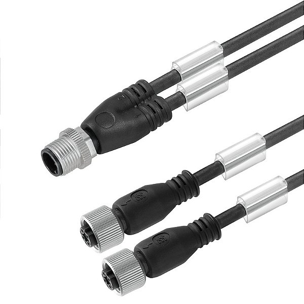 Cabo Com Conexao Sail-Zw-M12Bg-2/4-0.3U 1812550030 Weidmuller Conexel
