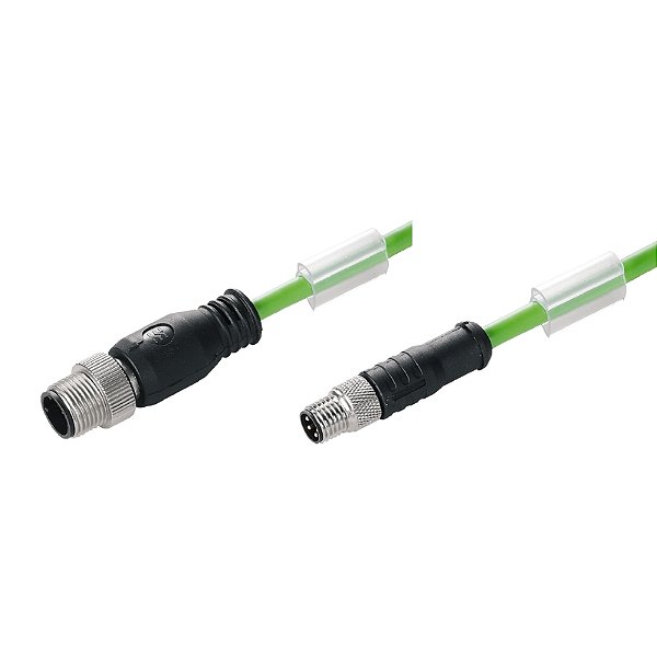 Cabo Ethercat Com Conector Sail-M12Gm8Sg-4S0.5Uie 1296790050 Weidmuller Conexel