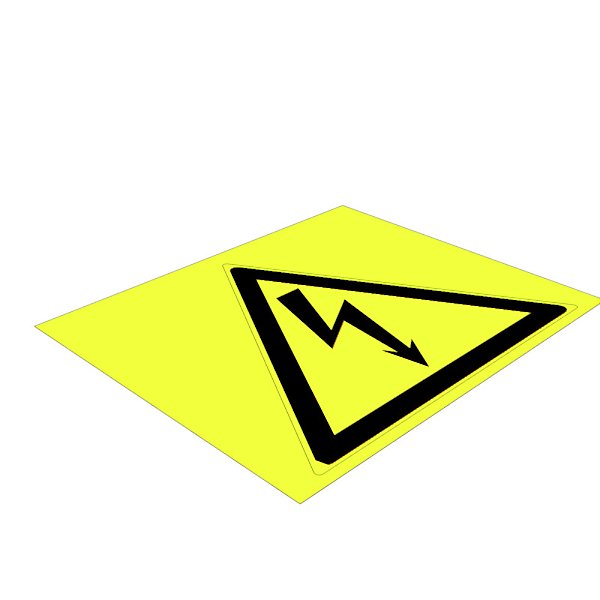 Cartela Triangulo C/Relampago 200X200X200 B/Dr 1700560001 Weidmuller Conexel