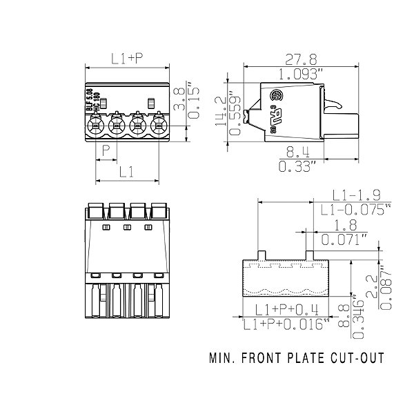 Conector Blf 5.08Hc/18/180 Sn Or Bx 1013860000 Weidmuller Conexel