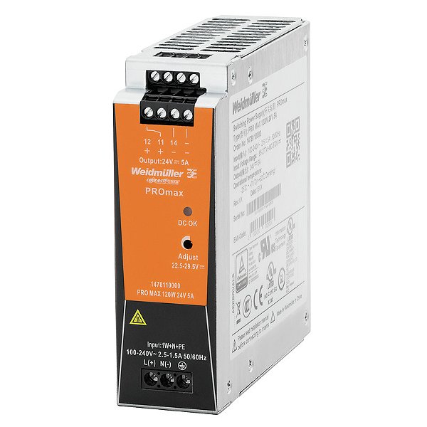 Fonte De Alimentacao Pro Max 120W 24V 5A 1478110000 Weidmuller Conexel