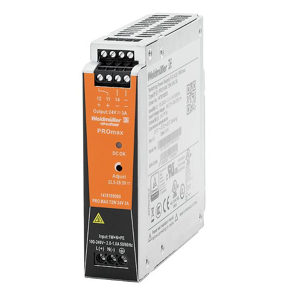 Fonte De Alimentacao Pro Max 72W 24V 3A 1478100000 Weidmuller Conexel