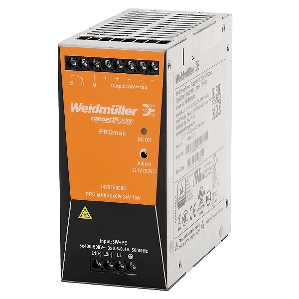 Fonte De Alimentacao Pro Max3 240W 24V 10A 1478180000 Weidmuller Conexel