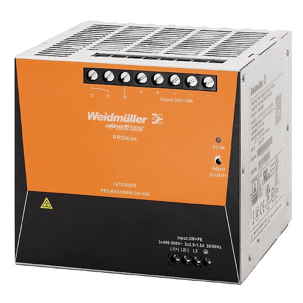 Fonte De Alimentacao Pro Max3 960W 24V 40A 1478200000 Weidmuller Conexel