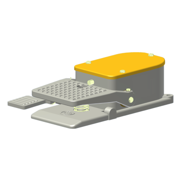 Interruptor De Pedal Industrial Metálico Serviço Pesado 2 Microrutor 1Na+1Nf C/ Trava SD2T Kap