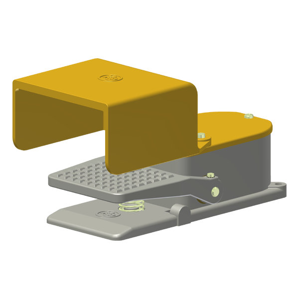 Interruptor De Pedal Industrial Metálico Serviço Pesado 2 Microrutores 1Na+1Nf C/ Proteção Sdb Montada SD2B Kap