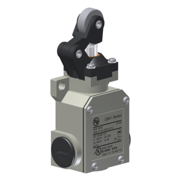 Interruptor De Posição Metálico, Corpo 3 Entradas, Entrada De Cabos Pg 11, 1Na+1Nf, Cabeçote Linear, Alavanca Superior C LB41H1 Kap