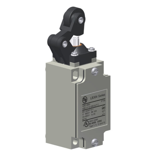 Interruptor De Posição Metálico, Corpo En 50041, Entrada De Cabos Pg 13,5, 2Nf, Cabeçote Linear, Alavanca Superior Com R LB304H Kap