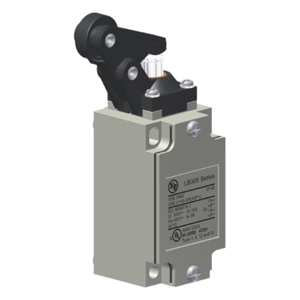 Interruptor De Posição Metálico, Corpo En 50041, Entrada De Cabos Pg 13,5, 2X(1Na+1Nf), Cabeçote Linear, Alavanca Latera LB305V Kap