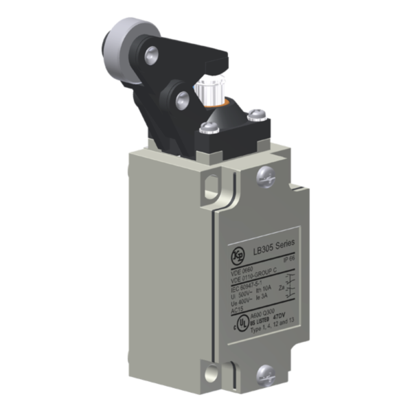 Interruptor De Posição Metálico, Corpo En 50041, Entrada De Cabos Pg 13,5, 2X(1Na+1Nf), Cabeçote Linear, Alavanca Latera LB305V1 Kap