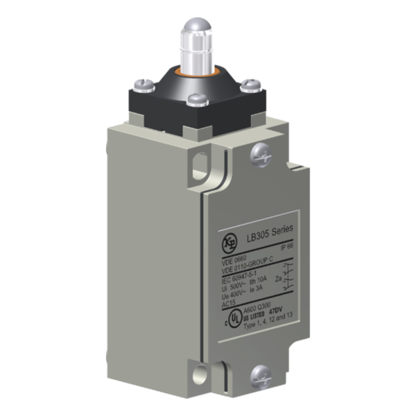 Interruptor De Posição Metálico, Corpo En 50041, Entrada De Cabos Pg 13,5, 2X(1Na+1Nf), Cabeçote Linear, Pistão Com Esfe LB305K Kap