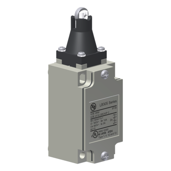 Interruptor De Posição Metálico, Corpo En 50041, Entrada De Cabos Pg 13,5, 2X(1Na+1Nf), Cabeçote Linear, Pistão Com Role LB305S Kap