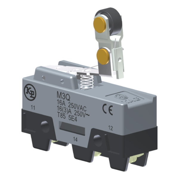 Microrutor Básico 16A, 1Na+1Nf, Alavanca Com Rolete Unidirecional, Terminal Parafuso Com Arruela Autorretrátil M3Q Kap